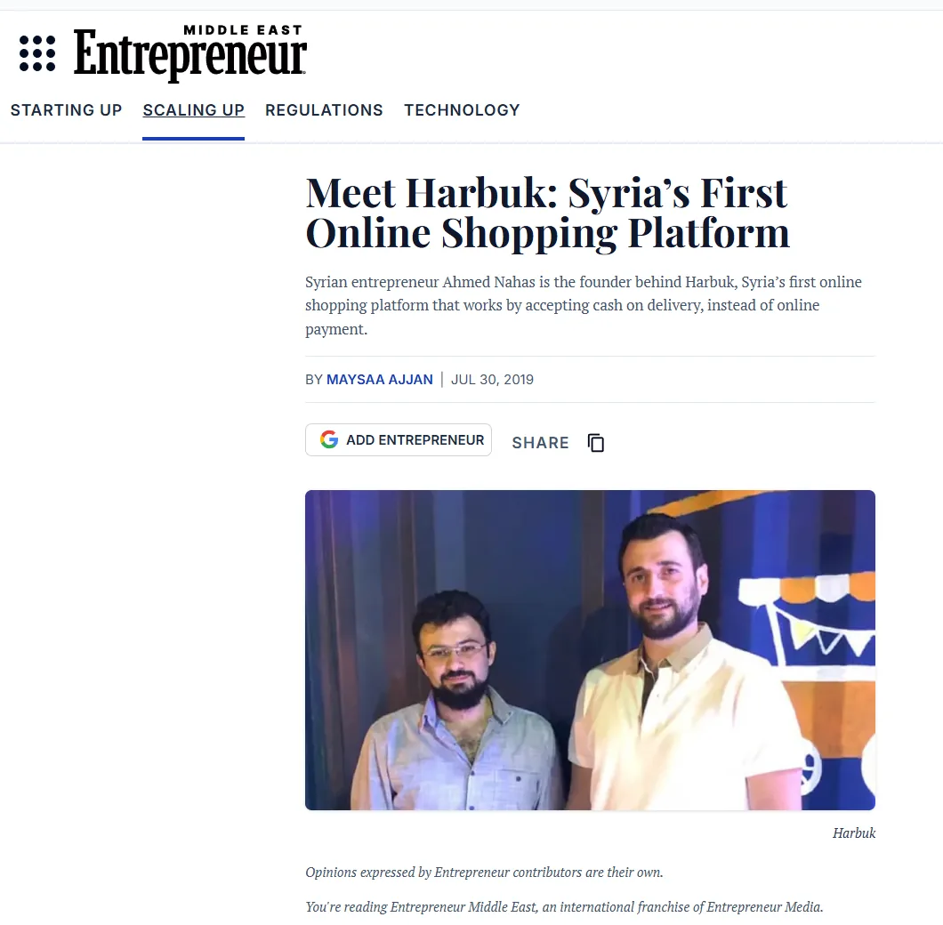 Entrepreneur article: Meet Harbuk